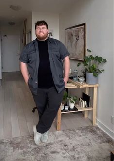 Xxxl Mens Fashion, Thick Boy Fashion Outfits, Men’s Casual Outfits Plus Size, Mens Business Casual Plus Size, Big Guy Summer Outfit, Men’s Casual Fashion Plus Size, Mens Fashion Broad Shoulders, Big Mens Fall Fashion, Male Outfits Plus Size