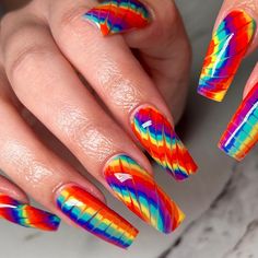 Tie Dye Nails, Amazing Nails, Bad Romance, Nail Design Ideas, Nail Pro