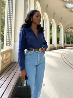 Baddie Business Outfits: Slay Your Workday in Chic Style 20 Denim On Denim, Effortlessly Chic Outfits, Elegante Casual, Classy Casual Outfits, Stylish Work Outfits