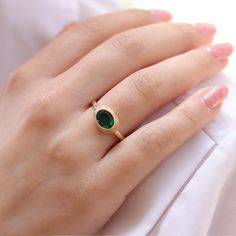 "Handmade by an inspired jewelry artist team with decades of experience in the craft of jewelry making. Each gemstone, each diamond is carefully picked. Using only the finest raw materials and the highest industry standard in manufacturing, design and finish. This vintage inspired ring is set with a luxurious green Emerald in a handmade hammered frame The contrast between the rough frame and the fine cut gemstone is what makes this ring so unique! Set with a 8X6 Chatham Green Emerald 1.21 ct All Elegant Hammered Diamond Rings, Handmade 14k Gold Emerald Ring For Anniversary, Handmade 14k Gold Rings For May Birthstone, Hammered Diamond Ring As Gift, Hammered Diamond Ring For Gift, Diamond Hammered Rings As Gift, Hammered Diamond Rings As Gift, Handmade 14k Gold Emerald Promise Ring, Handmade 14k Gold Emerald Ring For Promise