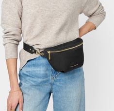 Take convenience and style to the next level with the Katie Loxton Nylon-Luxe Belt Bag. This quirky belt bag features multiple zipper pouches for easy organization - making it perfect for any adventure! Say goodbye to bulky bags and hello to hands-free fun! Modern Zipper Pouch Belt Bag For On-the-go, Multifunctional Belt Bag With Zipper For Travel, Functional Black Belt Bag For On-the-go, Multifunctional Belt Bag With Removable Pouch For On-the-go, Multifunctional Belt Bag With Removable Pouch, Multifunctional Travel Belt Bag, Everyday Nylon Belt Bag With Pockets, Travel Pouch Belt Bag With Zipper Closure, Travel Belt Bag With Zipper Closure