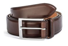 To Boot New York: Men's Dark Brown Calf Belt Classic Fitted Belts And Suspenders With Belt Included, Luxury Fitted Belts With Belt Loops, Classic Fitted Leather Belts And Suspenders, Formal Leather Belts And Suspenders, Fitted Leather Belts And Suspenders For Work, Fitted Leather Belts And Suspenders, Men Belts, Beautiful Objects, Leather Crafts