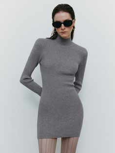 Composition : Rayon 50%, polyester 28%, nylon 22%Color :Off White, Ash beige, Melange gray, Black Country of Origin : China Ash Beige, White Ash, Turtleneck Dress, Ribbed Turtleneck, Turtle Neck Dress, Dress Short, Jumpsuit Dress, Ash, Short Dresses