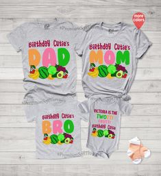 "Twotti Frutti Birthday Shirt, Second Birthday Party Shirt, Birthday Cutie Shirt, 2nd Birthday Outfit, Twotti Frutti Birthday Shirt, Matching Family Shirt Note: Please add each shirts to your cart individually and place one order. HOW TO ORDER T-SHIRT Important Note: Women V-Neck shirts are relax fitted but, Unisex Shirts run true unisex sizes. 1-) Please, Check and Review all Photos. 2-) Select Your T-Shirt Style and Size. Please note the long sleeve options are at the bottom of the drop down m Funny Print Shirt For Birthday And Mother's Day, Funny Print Shirt For Mother's Day Birthday, Funny Print Shirt For Birthday On Mother's Day, Funny Print Tops For Birthday And Father's Day, Multicolor Letter Print Shirt For Birthday, Fun Birthday Shirt For Father's Day, Multicolor Family Matching Tops For Birthday, Family Matching Multicolor Tops For Birthday, Multicolor Summer Birthday Shirt