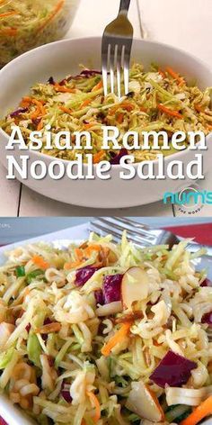 Asian Ramen Noodle, Asian Ramen Noodle Salad, Asian Ramen, Easy Potluck Recipes, Asian Coleslaw, Cookout Side Dishes, Ramen Noodle Recipes, Cole Slaw