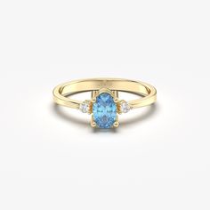 💎Elevate your style with this stunning 14K Gold Sky Blue Topaz Engagement Ring. Adorned with a sparkling Diamond Gemstone, this Gold Promise Dainty Ring is perfect for any special occasion. Make a bold statement with the elegant oval Blue Topaz gemstone, a perfect choice for those born in March. Handcrafted to perfection, this ring is a true masterpiece that will capture everyone's attention. 💎We can make our product on the list in the colored stones you want. Feel free to send us a message so Sky Blue Topaz Engagement Ring, Gold Skies, Blue Topaz Engagement Ring, Engagement Ring Diamond, Topaz Engagement Ring, Colored Stones, Sparkling Diamond, Sky Blue Topaz, Ring Oval