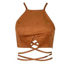 Pocahontas Crop Top Suede Crop Top, Lace Up Crop Top, Lace Front Top, Cutout Crop Top, Women Vest, Shirts Crop, Brown Crop Top, Looks Country, Laced Up Shirt