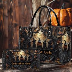 Girls Will Be Girls Witchy Gothic Handbag With Handle, Spooky Ghost Vibes 3D Inflated Handbag, Spooky Season Bag, Halloween Accessories Gift Product details: - Handbag Sizes:  S: 11.4 x 7.9 x 4.7 Inches M: 13.8 x 10.6 x 5.5 Inches L: 16.1 x 13.4 x 7.5 Inches - Material: PU Leather - Sturdy handles for comfortable carrying. - Removable and adjustable strap for versatile wearing options. - Secure zipper closure to keep your belongings safe. - 5 inside pockets for convenient organization. Care Inst Gothic Handbag, Spooky Ghost, Halloween Accessories, Spooky Season, Purses And Handbags, Inside Pocket, Pu Leather, Adjustable Straps, Accessory Gift