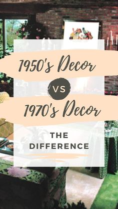 1950's Decor Vs. 1970's Vintage Decor - The Difference Modern 1970s Home, 70s Retro Living Room Ideas, Interior Design Through The Decades, 1970 Living Room Decor, 1950 Furniture Interior Design, 50s Living Room Decor, 1969 Home Decor, Vintage 50s Home Decor, 1950 Dining Room