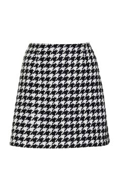 Houndstooth Mini Skirt, Tweed Mini Skirt