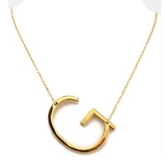 Make A Big Statement With This Block Letter Necklace. Brand New In The Package. Gorgeous On Its Own Or Layered With Other Favorites. Gold, Letter G Brass Lobster Claw Imported Necklace Length: 18" + 3" Decor/Letter Size: 1"X1.75" **** The Letter A Picture Is To Show It On Initial Necklace G, The Letter G, Anthropologie Necklace, Icon Jewelry, Triple Layer Necklace, Green Stone Pendant, Dinosaur Pendant, Sparkly Necklace, The Letter A