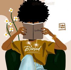 a person sitting down reading a book with flowers in front of their face and the caption reads,