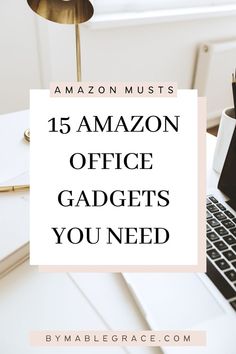 15 Amazon Office Gadgets You Need Must Have Desk Accessories Office Gadgets, Women’s Work Office Decor, Amazon Cubicle Must Haves, Cute Work Desk Setup, Work Office Ideas Business, Office Items Desk Accessories, Work Office Supplies List, Amazon Office Must Haves Work