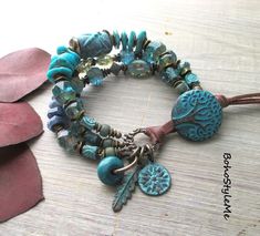 Dragonfly Trail, Boho Style Me Chunky Turquoise Blue Kyanite Beaded Button Bracelet, Bohostyleme, Handmade Artisan Charm Bracelet - Etsy Handmade Turquoise Bracelet, Nature-inspired, Handmade Turquoise Bracelets With Nature-inspired Style, Handmade Turquoise Bracelet With Nature-inspired Style, Handmade Turquoise Nature-inspired Bracelet, Wire Beading, Jewelry 2024, Bracelets Handmade Diy, Jewerly Beads, Button Bracelet