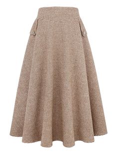 PRICES MAY VARY. 80% Polyester, 20% Wool Imported Zipper closure Side pocket, wide waistband Elastic waist on the back Ankle length aline flared maxi skirt Small gird pattern, slim fit Thicken warm fabric, suitable for spring/fall/winter Super High Waisted Skirts, Knee Length Winter Skirts, Winter Skirt Knee Length, Mid Size Plaid Skirt, Knee Length Fall Skirts, Cheap Chic Skirt For Date Night, Affordable Wide Leg Skirt For Fall, Cheap Fitted Skirt For Festive Occasions, Cheap Stretch Skirt For Fall