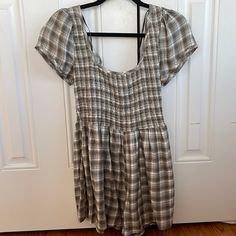 Never Worn Romper From Forever 21, There Are Two String In The Back That Allows You To Tie A Bow Casual Gingham Jumpsuits And Rompers, Casual Summer Plaid Jumpsuits And Rompers, Casual Plaid Jumpsuit And Romper For Summer, Casual Plaid Jumpsuits And Rompers For Summer, Casual Fitted Plaid Jumpsuits And Rompers, Casual Summer Jumpsuits And Rompers From Forever 21, Gingham Romper, Mesh Romper, Navy Blue Romper