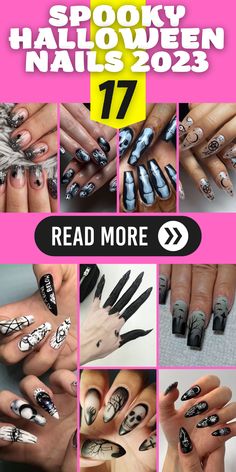 Get ready for Halloween with these spooky and creative nail art designs! From ghosts and bats to pumpkins and spiders, this vidGet ready for Halloween with these spooky and creative nail art designs! From ghosts and bats to pumpkins and spiders, this video will show you step-by-step how to achieve the perfect Halloween manicure. Whether you're going for cute or creepy, these nail art ideas will surely impress at any Halloween party.eo will show you step-by-step how to achieve the perfect Hallowe Gravestone Nails, Nails With Bats, Translucent Nails, Spooky Halloween Nails, Zombie Nails, Elegant Nail Designs, October Nails