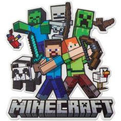 an image of minecraft stickers on the back of a car window or laptop