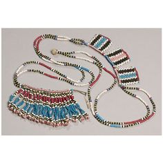 Glass bead necklace from South Africa, ca. 1850-1900. l Victoria and Albert Museum Tribe Fashion, Africa Craft, Zulu Women, African Colors, Necklace C, African Necklace, Ethnic Necklaces, Jive