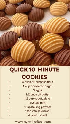 a poster with instructions for how to make cookies