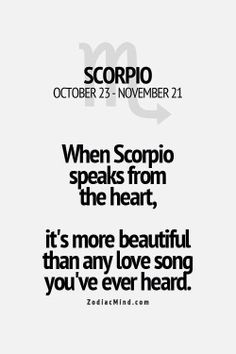 the words scorpio are written in black on a white background with an image of a