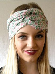 This floral turban headband will add a fun touch of retro to your day. An easy way to add a unique flair and dress up your day. Made with a vintage floral fabric, making the headband extra special.  The back of the headband has self fabric covered elastic to ensure fit and comfort.More Turbands: https://www.etsy.com/shop/ReganEdesigns?section_id=13075529Thank You!Have Fun!regan e+ Love it and want to buy later? Click on the heart to your right that says "Add item to favorites."+ Want it now? Cli Cotton Headband Headscarf For Spring, Cotton Headband For Spring, Cotton Headscarf Headband For Spring, Vintage Spring Headband, Retro Adjustable Headband For Spring, Retro Adjustable Spring Headband, Adjustable Turban With Matching Headband For Summer, Cotton Headwrap With Matching Headband For Spring, Pink Headband-style Headscarf For Spring