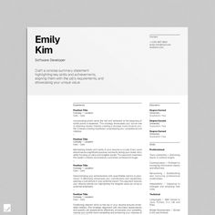 a clean and modern resume template with no work done on it, but the cover letter is