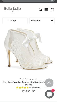 Ivory Pumps, Extra Skin, Silk Sheets, Lace Booties, Lace Pumps, Shoe Crafts, Comfortable Heels, Wedding Heels, T Strap