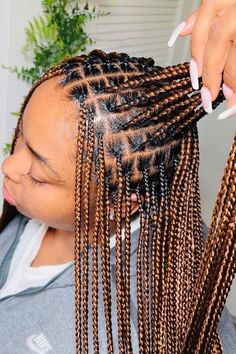 Waist Length Small Knotless Braids, Color For Braids Hairstyles, Hair Styles For Long Hair Length Braids, Colored Braids For Black Women, Knotless Braids Hairstyles With Color, Color 30 Knotless Braids, Waist Length Knotless Braids, Braids Long Hairstyles, Emoji Quotes