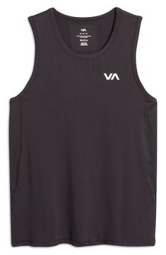 Vented side panels enhance the breathability of a lightweight jersey tank that's a workout must-have. Style Name:Rvca Sport Vent Tank. Style Number: 5997549. Technical Fitted Tank Top For Sports, Compressive Black Tank Top For Sports, Seamless 4-way Stretch Sports Tank Top, Black Compressive Sportswear Tank Top, Sporty Stretch V-neck Tank Top, A Workout, Side Panels, Large Black, Panel Siding