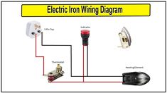 an electrical wiring diagram with two different types of wires and plugs on the wall