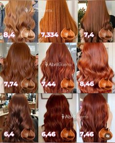 Auburn Hair Wella, Auburn Hair Hairstyles, Professional Hair Color Ideas, Real Ginger Hair, Shades Of Red Hair Chart, Cobre Hair Color, Layered Hair Ginger, Hair Styles For Redheads, Autumn Hair Color Auburn