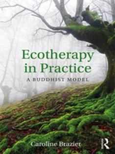 the cover of ecotherapy in practice by caroline braier, with moss growing on it