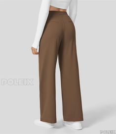 High-Waisted Straight Leg Work Pants for Women with Convenient Pockets Work Pants For Women, High Waisted Dress, Professional Work Outfit, High Waisted Dress Pants, Leg Work, Bleach Wash, Straight Pants, Work Pants, Side Pocket