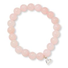 Jay King Rose Quartz Beaded Jewelry Set  Pretty pink beads of rose quartz make this necklace and stretch bracelet set a fun, colorful choice for chic, everyday dressing. Bracelet includes a whimsical silver heart charm.  What You Get       Graduated bead necklace     Beaded stretch bracelet with open Heart charm    Design Information       Necklace approx. 23-1/4"L x 13/16"W with 2-3/4" extender     Bracelet approx. 7-1/4"L x 3/8"W; fits 7" to 7-1/2" wrist     Stamped .925     Necklace has round, rose quartz beads strung in graduating profile; hook closure     Bracelet has 10mm round, pink rose quartz beads strung on jeweler's elastic   Stone Information       All sizes and weights approximate     Rose Quartz - Round (6-20mm); mined in South Africa Casual Pink Rose Quartz Jewelry, Casual Pink Jewelry With Faceted Beads, Rose Quartz Round Beads Jewelry For Valentine's Day, Valentine's Day Rose Quartz Beaded Jewelry, Jewelry King, Pink Rose Quartz, Blue Sodalite, Color Bands, Rose Quartz Beads