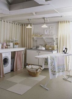 the laundry room is clean and ready for us to use in their home or office