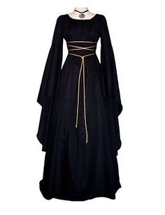 Womens Medieval Dress, Victorian Gothic Dress, Dresses Medieval, Peasant Dresses, Medieval Witch, Gothic Halloween Costumes, Bride Costume