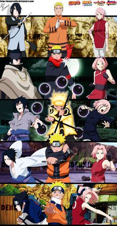 many different anime characters are shown in the same image, each with their own avatars