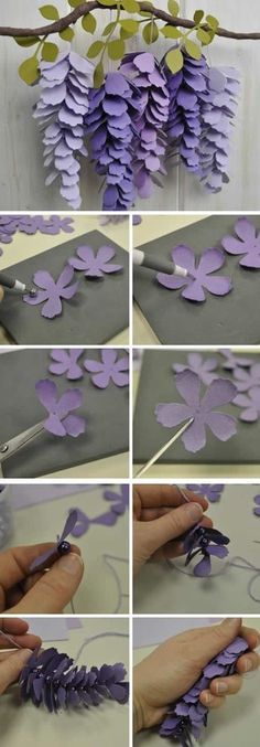 step by step instructions on how to make paper flowers