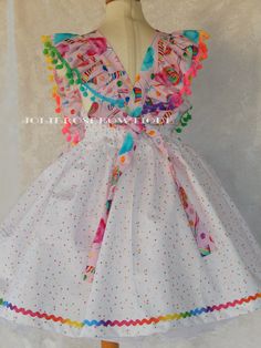 This is a gorgeous dress for your little princess , she can wear it on a candy land party theme. Girls size 2T 3T 4T 5T 6x 7 girls 8 girls If you have questions please contact me. Please leave me a note with the following instructions. *Size Playful Easter Dress-up Dresses, Cute Multicolor Dress For Dress-up, Playful White Princess Dress For Dress-up, Sweet White Princess Dress For Birthday, Sweet Easter Party Dress, Sweet Easter Party Dresses, Whimsical Spring Princess Dress For Pageant, Multicolor Playtime Dress For Easter, Cute Princess Dress With Ruffles For Birthday