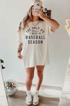 Features: The Only B.S. I Need is BASEBALL SEASON Oversized TeeFabric Contents: 100% PREMIUM COTTON Made In: USA Size Guide: Please see size chart in Media Top Retro Baseball Lover T-Shirts For You! Get it Now! Oversized Graphic Tee, Baseball Season, Oversized Tee, Chic Boutique, Graphic Tee, Shirts Tops, Size Chart, Baseball