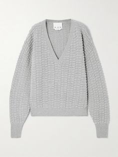 "Clean but more expressive, simple but more courageous," is how SASUPHI describes its 'golden ratio' approach to design. This sweater is knitted in a textural 'confetti' stitch from wool and cashmere-blend with a deep V-neckline. Try it layered over a slim turtleneck. Turkey Clothes, Simplicity Fashion, Flat Dress Shoes, Exclusive Dress, Cashmere Blend Sweater, Sports Skirts, Knitwear Tops, Summer Hats, Knitwear Women