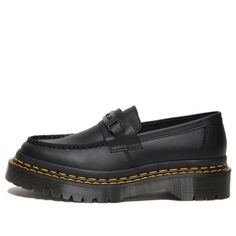 The Dr Martens Penton Bex Double Stitch Leather Loafers 'Black Poly Rip Stop Element' are the perfect combination of comfort and style. Crafted from soft full-grain leather, these stylish loafers feature the iconic brand logo rivets and are set on a sturdy Bex sole with a super thick edge. With a timeless DM DNA, these loafers are perfect for any occasion. The sleek silhouette and black colorway make them a timeless classic. Whether you're dressing up or down, these loafers will be sure to make a statement. (SNKR/Unisex) John Smith Shoes, Dr Martin Loafers, Loafers Doc Martens, Doc Martin Loafers, Doc Loafers, Doc Marten Loafers, Husband Outfits, Shoes For College, Doc Martens Loafers