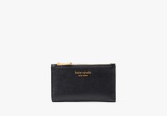 a small black wallet on a white background