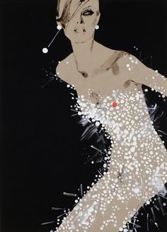 a painting of a woman in a white dress with bubbles on her body and nose