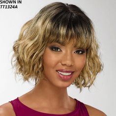 Ready to embrace a breezy beach-wave bob wig that's effortlessly chic? Meet the Malia Wig by Especially Yours®! With its stretch-to-fit cap & airy beachy waves, this stylish short bob wig exudes natural movement & volume. Crafted from easy-care synthetic fibers, it holds the style with minimal upkeep. Plus, the stretch cap construction offers a comfortable and customized fit. So say goodbye to stray hairs underneath & hello to carefree style! Wet And Wavy Wig Styles, Wet And Wavy Wig, Yaki Wig, Tousled Layers, Wet And Wavy Hair, Blonde Wigs, Wavy Wigs, Quality Wigs