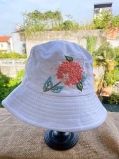 【The Idea】A great hat to give protection from the sun and rain. Available in different colors and designs. Feel free to send me a message for any custom work! 【TOTALLY HANDMADE】As we have been working on simple crafts for those who retire but are not tired, we create products that are solution-based with quality. 【SHIPPING】I use DHL eCommerce or USPS or Royal mail (depending on the destination) with tracking numbers. Buyers are responsible for any customs and import taxes that may apply. I don't White Cotton Bucket Hat For Summer, Summer Brimmed Hat As Gift, Summer Brimmed Hat As A Gift, White Cotton Bucket Hat One Size, White Cotton Vacation Hat, White Cotton Summer Hat, Trendy White Bucket Hat For Outdoor, Adjustable White Cotton Bucket Hat, Cute Cotton Bucket Hat For Vacation