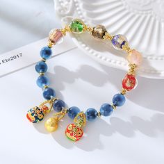 【Material】：glaze agate 【Length】：One size（BUNGEE CORD） Cuff Watch, Glass Bracelet, Grey Glass, Ethnic Fashion, Gold Foil, Bracelets And Charms, Fashion Watches, Foil, Jewelry Watches