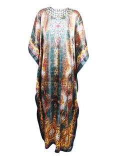 Unveil your inner elegance with this stunning women's maxi kaftan dress. Crafted with a luxurious jewel print, and boasting a unique silhouette, it will add a touch of glamour to any outfit. The one size fit ensures a comfortable and flattering wear that will make you feel luxurious and exclusive.Bohemian printed caftans makes a stunning addition to your wardrobe,Elegant pool wear or a dress-up caftan for day or evening. One Size: Length : 50" and chest : 56"inch. One size fits L/XL/2XL/3XL Fabr Elegant Floral Print Kaftan For Eid, Silk Maxi-length Kaftan For Eid, Silk Maxi Kaftan For Eid, Silk Multicolor Kaftan For Eid, Multicolor Silk Kaftan For Eid, Festive Bohemian Kaftan With Digital Print, Elegant Floral Print Tunic Kaftan, Elegant Multicolor Digital Print Maxi Dress, Elegant Eid Kaftan Free Size