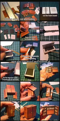 the instructions for how to make an origami box with paper and glues